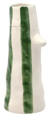 Villa Collection Vase mit Schnabel und Wimpern in Farbe grün