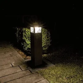 dotlux LED-Pollerleuchte Aluminium, Glas 20 cm 7,5/15 W inkl. LED-Lampe