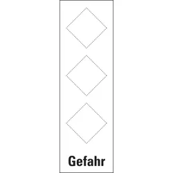Gefahrstoffetiketten - GHS Kombinationsfolie: Gefahr - 100x300 mm Folie selbstklebend