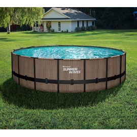 Summer Waves Elite Pool 549 x 132 cm Teakoptik braun