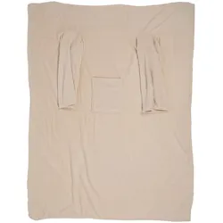 Flauschig-weiche Kuscheldecke mit Ärmeln, beige, für gemütliche Stunden, Fernsehabende, Lesen & mehr