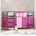 Loftbett mit Vorhängen 42020805 schwarz/pink