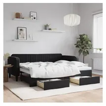 vidaXL Tagesbett 90 x 200 cm Schwarz