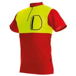 Pfanner® Funktionsshirt ZIPP-NECK kurzarm, gelb/rot 1 Stück, Größe: XL