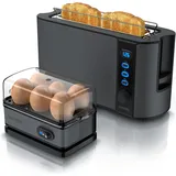 Arendo Langschlitz-Toaster Grau