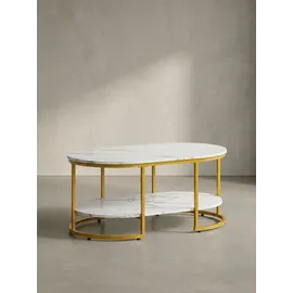 KADIMA DESIGN Kadima Weiß Marmor 100 x 60 x 45 cm