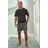 H.I.S. Pyjama mit karierter Webshorts Grau/Grün 48/50