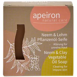 Apeiron Pflanzenöl-Seife Neem & Lehm 100 g