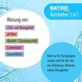 Bayzid 5 in 1 Pool Teststreifen 50 Stück