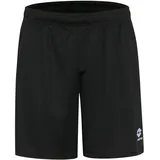 lotto Trainingsshorts LOTTO, Herren, Gr. XXL (60/62), Normalgrößen, schwarz (caviar), 100% Polyester, unifarben, kurz, Hosen, - mit dezenter Logostickerei auf dem Bein