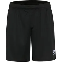 lotto Trainingsshorts LOTTO, Herren, Gr. XXL (60/62), Normalgrößen, schwarz (caviar), 100% Polyester, unifarben, kurz, Hosen, - mit dezenter Logostickerei auf dem Bein