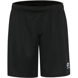 lotto Trainingsshorts LOTTO, Herren, Gr. XXL (60/62), Normalgrößen, schwarz (caviar), 100% Polyester, unifarben, kurz, Hosen, - mit dezenter Logostickerei auf dem Bein