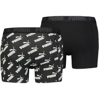 Puma Logo All-Over-Print Boxershorts black S 2er Pack