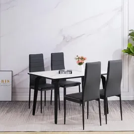 Albatros Esszimmerstuhl Milano Kunstleder schwarz 4er Set
