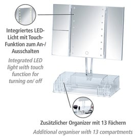 Wenko Fanano 24095100 Standspiegel LED mit Organizer