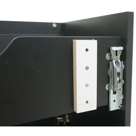 Mendler Waschbeckenunterschrank 2 Türen 48 x 59 x 45,5 cm Schwarz