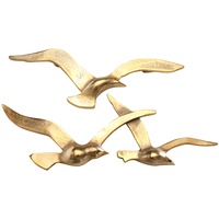 Boltze Wandobjekt Birdy (gold, Wanddeko aus Metall, maritimes Motiv,