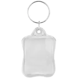 CombiCraft Plexiglas Schlüsselanhänger Rechteck retro, 32x43mm - 50 Stück