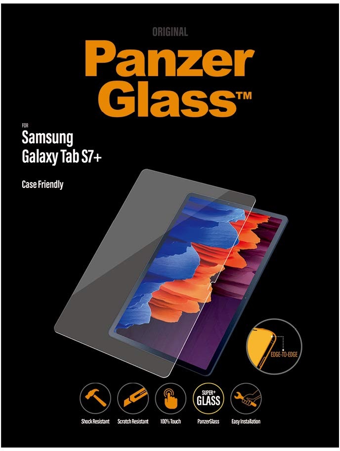 PanzerGlass Schutzglas, Case Friendly passend für Samsung Galaxy Tab S7+