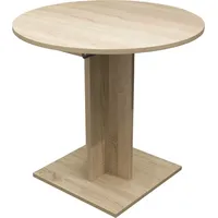 Möbelando Esstisch Judd I Eiche sägerau - 80x75x80cm (BxHxT)