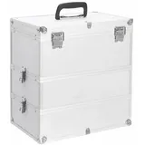 vidaXL Kosmetikkoffer 37x24x40 cm Silbern Aluminium