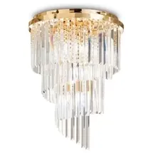 Ideal Lux Carlton 12-flammig Ø 50 cm gold