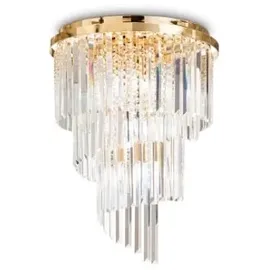 Ideal Lux Carlton 12-flammig Ø 50 cm gold