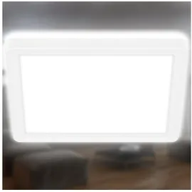 B.K.Licht Briloner Slim Case LED Deckenlampe, Indirektes Licht, Neutralweißes Licht, Weiß, 19 x 19 x 3 cm
