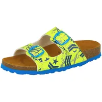 LICO Jungen Bioline Top Hausschuhe, Neongelb Blau, 38 EU
