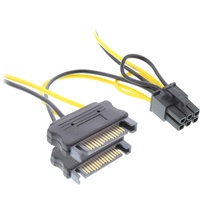 InLine Stromadapter Kabel 2x SATA zu 6pol. Buchse (26628B)