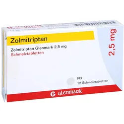 ZOLMITRIPTAN Glenmark 2,5 mg Schmelztabletten 12 St