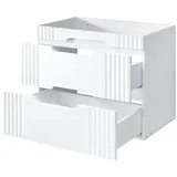 Lomadox Waschbeckenschrank FAIRFIELD-56 weiß, 2 Softclose-Auszüge 80/62/45,8 cm weiß