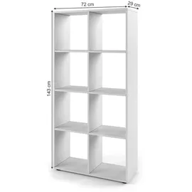 Vicco Raumteiler Scutum 143 x 72 x 29 cm Weiß