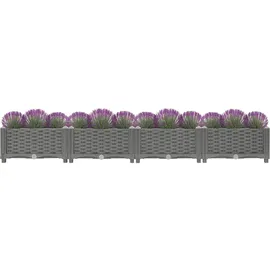 vidaXL Hochbeet 160 x 40 x 23 cm Grau