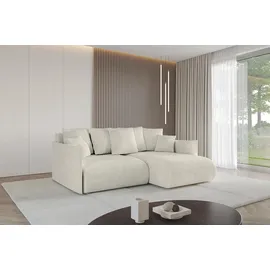 altdecor Ecksofa Cord 4-Sitzer Creme
