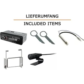 JUST SOUND best choice for caraudio Autoradio Einbaupaket JBL Celebrity 150 für Audi A4 B5 + Symphony Schwarz | Bluetooth USB