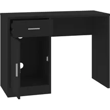 vidaXL Schreibtisch mit Stauraum Schwarz 100x40x73 cm Holzwerkstoff