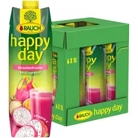Happy Day Rauch Happy Day Drachenfrucht| mysteriöser Name, mysteriöses Aussehen | einzigartiger Geschmack | unvergesslicher Genuss |6x 1l Tetra Prisma