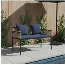 vidaXL Gartenbank 117 x 54 x 74,5 cm Grau/Marineblau