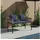 vidaXL Gartenbank 117 x 54 x 74,5 cm Grau/Marineblau