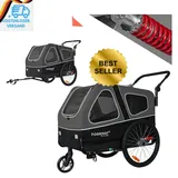 S-Line XL Hundeanhänger & Hundebuggy Mit Federung 2 in 1 Hunde Fahrradanhänger J