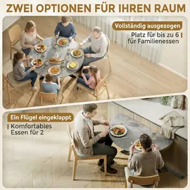 Homcom Esszimmertisch 110 x 76 cm grau