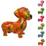 netproshop Spardose Dackel Spardose Hund aus Keramik Pomme Pidou ca. 18x10x17 cm Größe M, Auswahl:Tropical