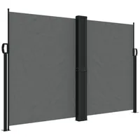 furnicato Seitenmarkise 160 x 600 cm Anthrazit Polyester