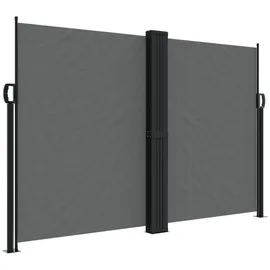furnicato Seitenmarkise 160 x 600 cm Anthrazit Polyester