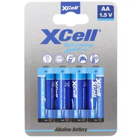XCell 4er Folie AA LR6 Mignon Super Alkaline Batterie
