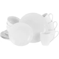 CreaTable CreaTable, 21927, Serie Luna Weiss, 16-teiliges Geschirrset für