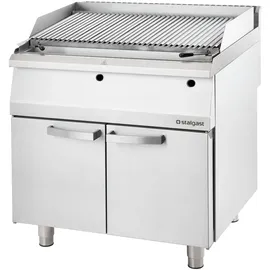 Stalgast Lavastein-Grill mit S-Rost für Fisch und Meeresfrüchte, Serie 700 ND, 400 mm