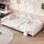 XDOVET Kinderbett Polsterbett 90 x 200 cm Teddystoff weiß
