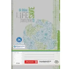 Brunnen Hausaufgabenheft Recycling Lineatur SL liniert DIN A5 48 Blatt, 1 St.